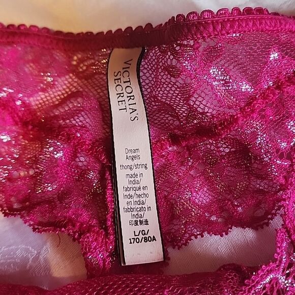 NEW LIMITED EDITION HOT PINK & SHIMMER SILVER VS BRA & PANTY SET! - Picture 4 of 11